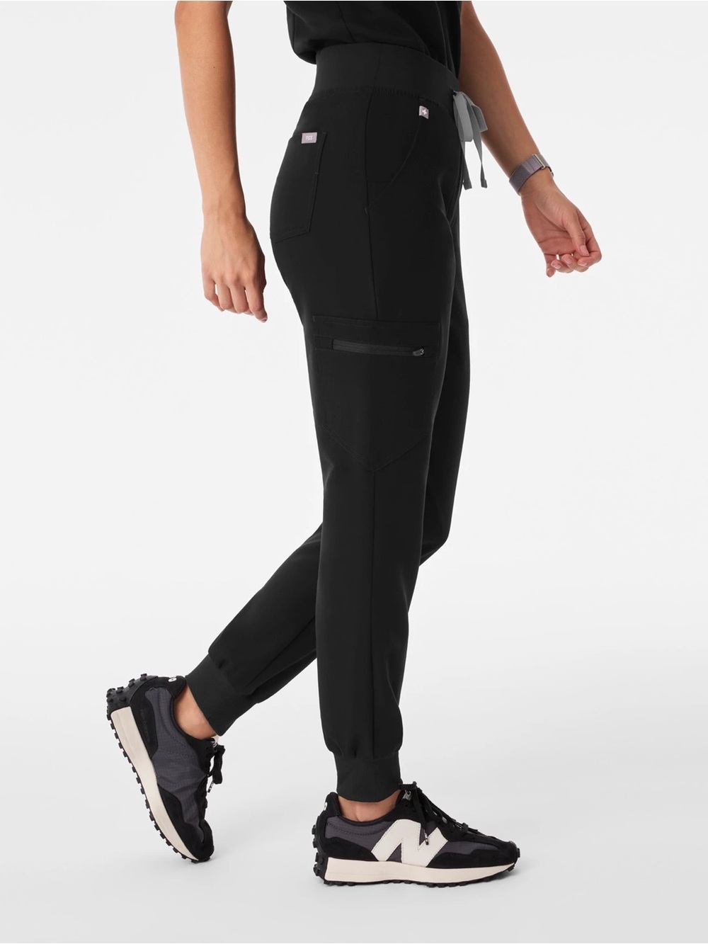 Figs Zamora High-Rise Jogger Scrub Pant Black XS / P High Rise Nurse Medical